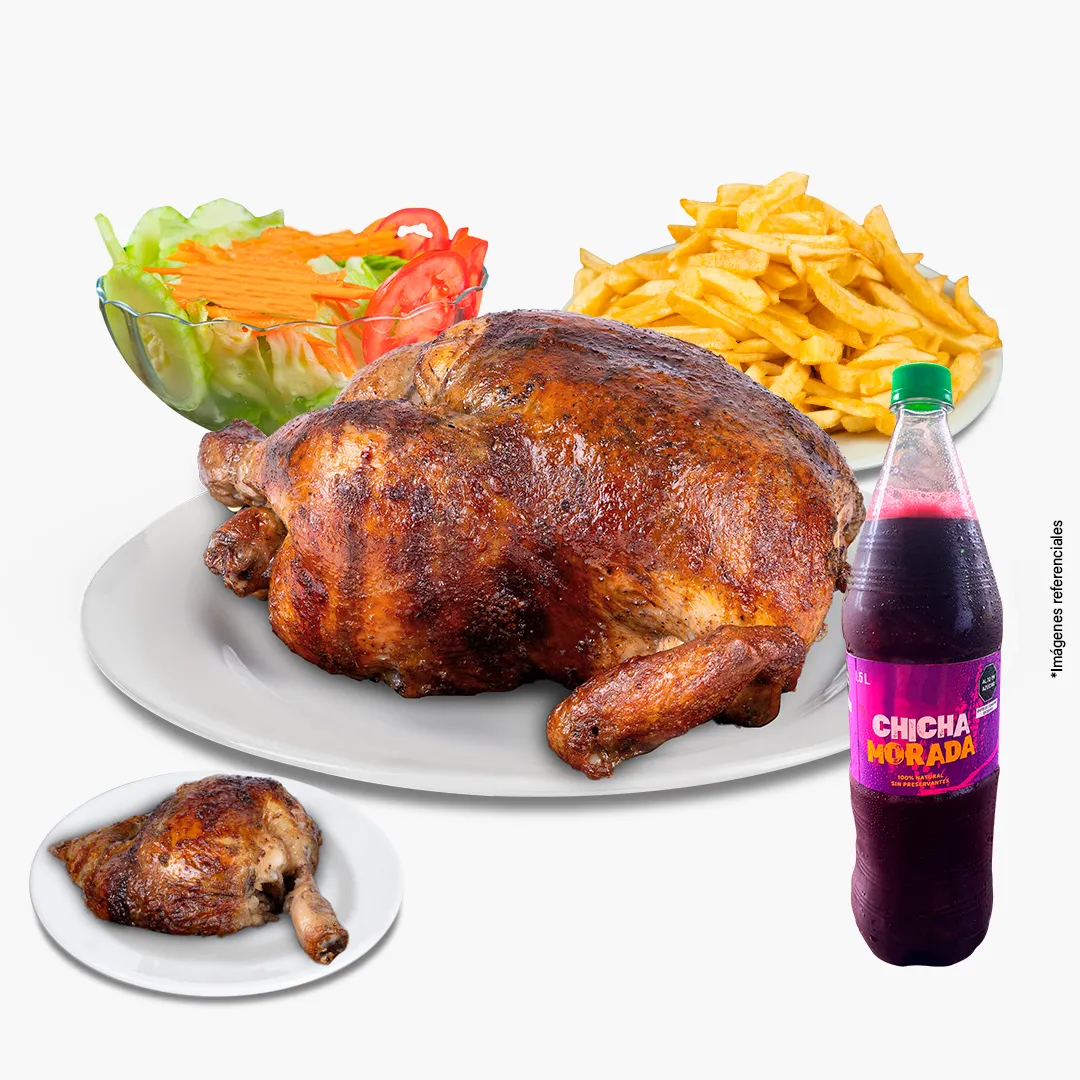 Pollo + 1/4 Pollo (parte pierna solo) + Bebida Natural 1.5 Lt - Golden ...
