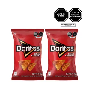 Pack 2 Doritos Queso Atrevido X 190 Gr