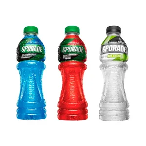 Pack Rehidratante Sporade (1 Blueberry + 1 Tropical) tapa plana 500 ml + 1 sporade apple ice sin azucar 500 ml
