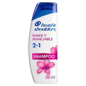 SHAMPOO HEAD Y SHOULDERS 2 EN 1 SUAVE Y MANEJABLE X 180 ML SHAMPOO HEAD Y SHOULDERS 2 EN 1 SUAVE Y MANEJABLE X 180 ML