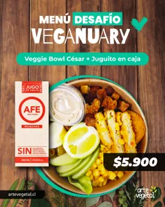 Promoción bowl César + jugo cajita