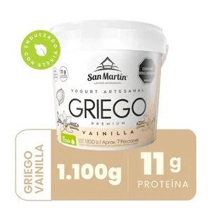 Yogurt griego san martin vainilla x 1100 grs