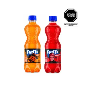 Pack (1 Gaseosa Fanta Naranja x 500 ml + 1 Fanta Kola Inglesa x 500 ml)