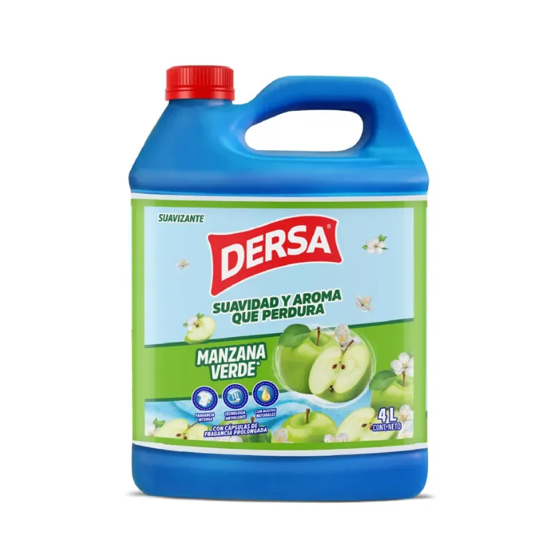 SUAVIZANTE DERSA MANZANA VERDE 4000ML GARRAFA SUAVIZANTE DERSA MANZANA VERDE 4000ML GARRAFA