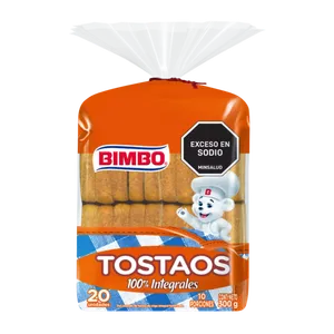 TOSTAOS BIMBO 100% INTEGRALES X 300 GRS 20 UNDS TOSTAOS BIMBO 100% INTEGRALES X 300 GRS 20 UNDS