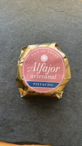 Alfajor Manjar - Pistacho de 5 cm