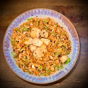 Arroz oriental pollo teriyaki