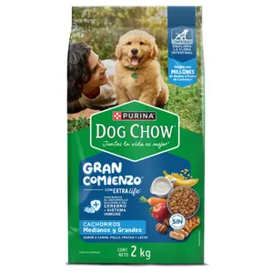 CONCENTRADO DOG CHOW CACHORROS MEDIANOS GRANDES X 2 KG