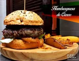hamburguesa de ciervo