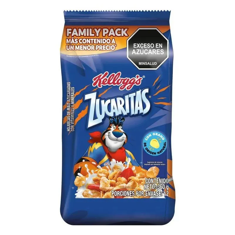 Cereal zucaritas kelloggs x 360 grs bolsa