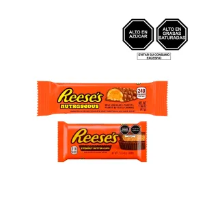 Pack (1 Chocolate Reeses Barra 47Gr + 1 Chocolate Reeses Peanut Butter Cup 42 Gr)