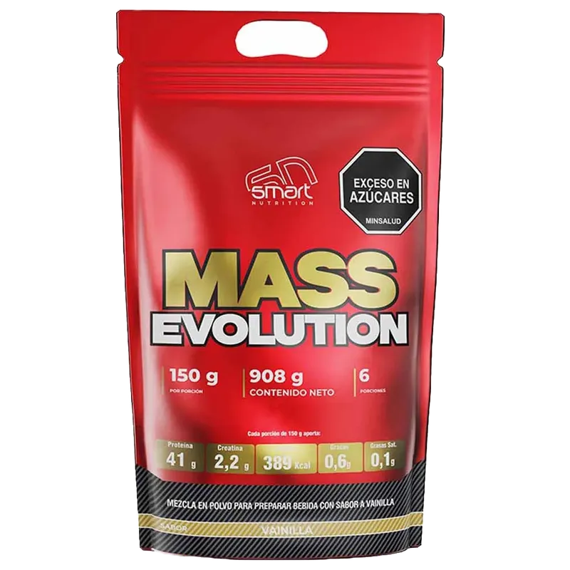 PROTEÍNA MASS EVOLUTION VAINILLA 908G SMART NUTRITION