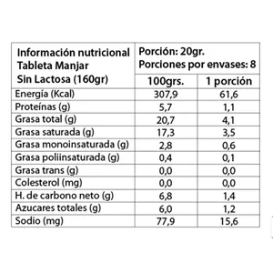 Tableta Manjar Nuez Keto
