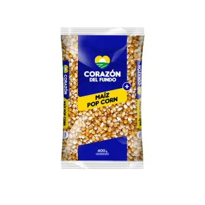 Maíz Pop Corn Corazón del Fundo Bolsa x 400 g