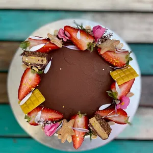 Torta Choco Berries con Manjar de coco (15) APLV, Sin Soya, Vegana