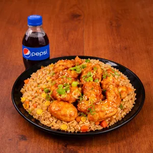 Combo Arroz al Wok + Pollo a la Naranja + Pepsi