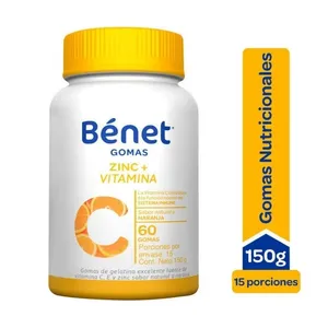 Gomas benet zinc + vitaminas x 150 grs