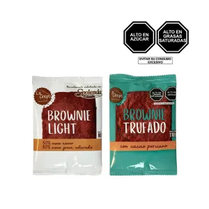 Pack (1 Brownie Bar Trufado La Chepo x 56 g + 1 Brownie Bar Light La Chepo x 56 g)