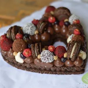 Torta Corazón Vegana Rellena 14Feb 🌱❤️