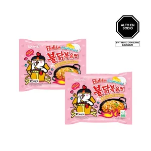 Pack (2 Tallarín Buldak Carbonara Sobre x 130 g)