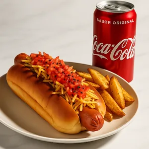 Super perro con Coca cola