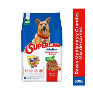 Concentrado perros supercan 1 KL adulto mix carne razas medianas y grandes