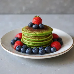 Panqueques de matcha - 345 kcal