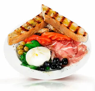 Grande piatto burrata prosciutto crudo