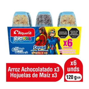 6 alimento lacteo fortikids alqueria con cereal x 120 grs surtido 6 alimento lacteo fortikids alqueria con cereal x 120 grs surtido