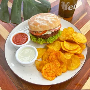 Hamburguesa de falafel