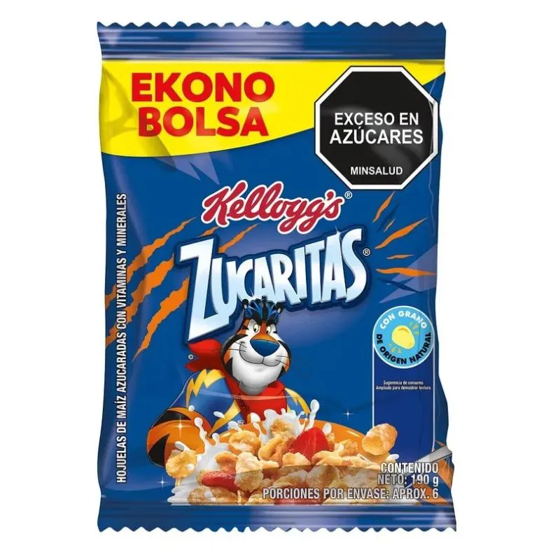 Cereal zucaritas kelloggs x 190 grs bolsa
