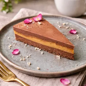 Trozo torta de Snickers APLV, Sin Soya, Sin Gluten, Sin azúcar, Vegana