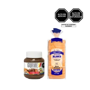 Pack (1 Crema Avellanas Gurmex 350 Gr + 1 Pan Blanco La Vita Panettiere 420 Gr)