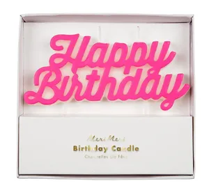 Vela Happy birthday Rosada