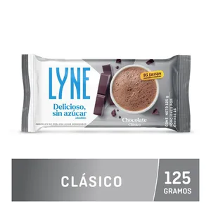 CHOCOLATE LYNE CLASICO 125GR SIN AZUCAR