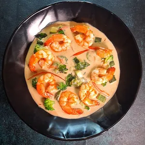 Curry verde Camarón