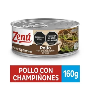 Pollo con champiñones zenu al vino x 160 grs