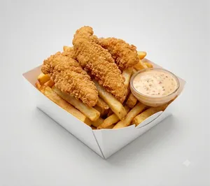 3 Filetes de pollo + papas + bebida