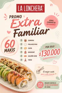 Promo Extra Familiar 60 makis