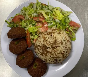 Plato Falafel + Arroz árabe