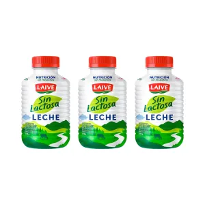Pack 3 Leche Concentrada Sin Lactosa Laive botella 390 gr