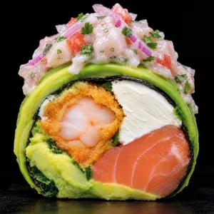 AVOCADO SAKE EBI SIN ARROZ