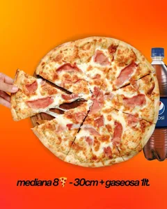 1 Pizza Mediana+ Bebida 1lt