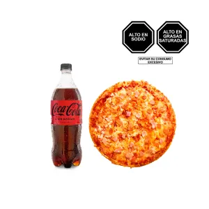 Pack (1 Pizza Familiar Americana + 1 Coca Cola Sin Azúcar Pet x 1 Lt)