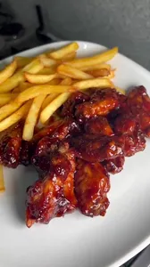 5 muslitos de pollo en salsa BBQ