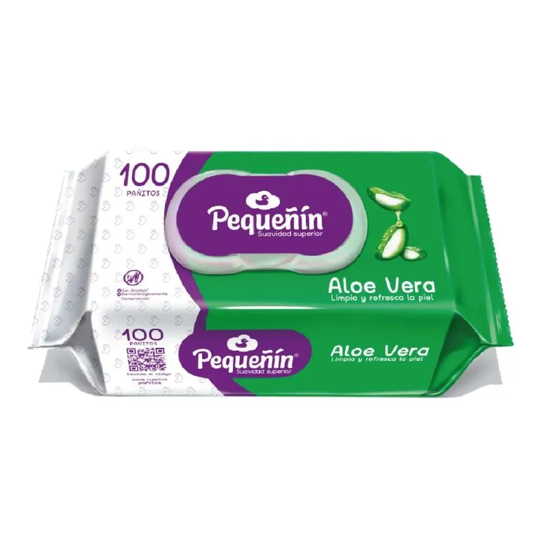 Pañitos húmedos Pequeñín Aloe Vera x 100 und Pañitos húmedos Pequeñín Aloe Vera x 100 und