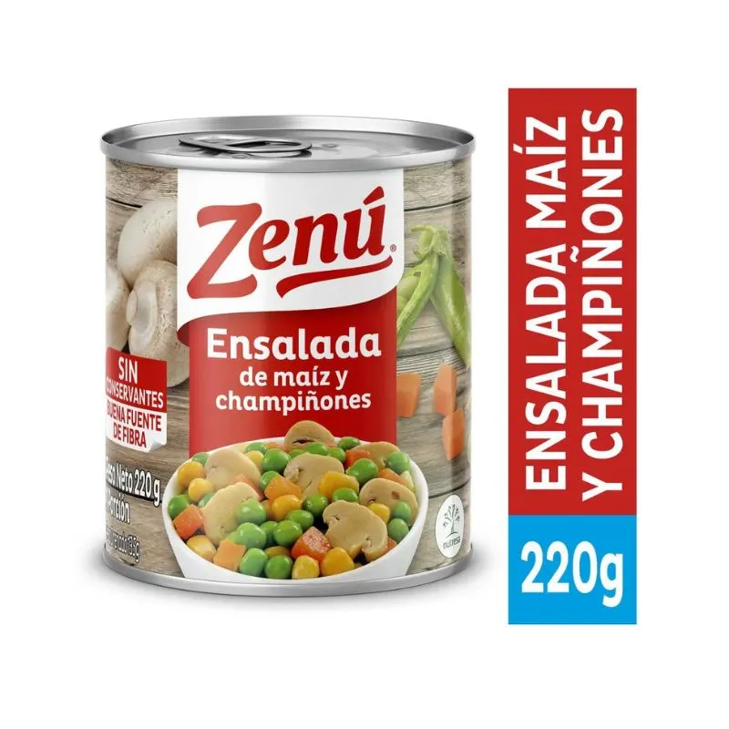 ENSALADA ZENU MAIZ 220G CHAMPIÑONES