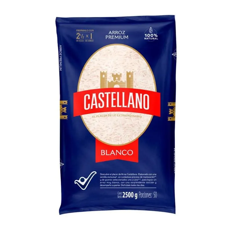 Arroz premium castellano blanco x 2500 grs