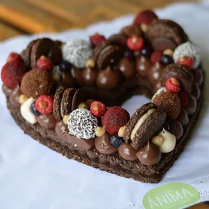 Torta Corazón Vegana Rellena 14Feb 🌱❤️