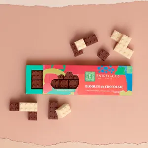 784 - Bloques de chocolate leche para armar 120 gr.